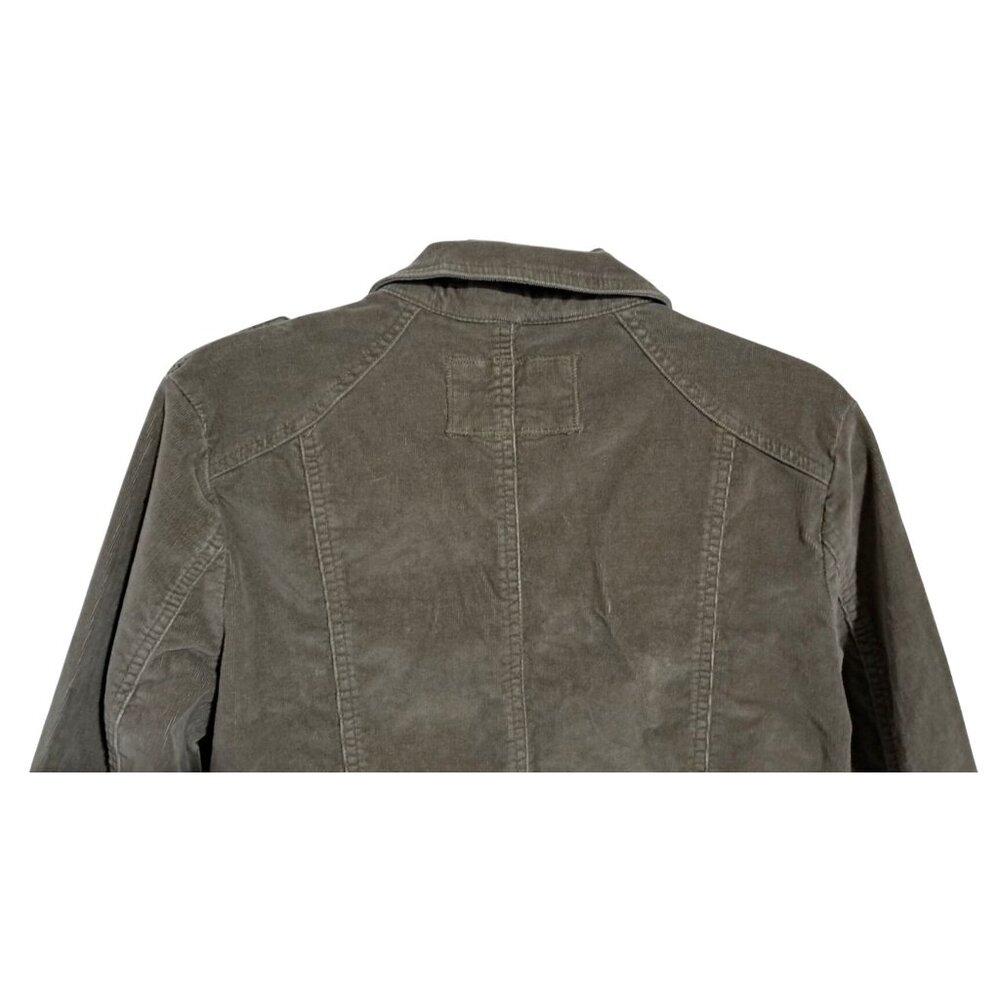 JAG Jeans Olive Green Corduroy Jacket Womens M Epaulets - Picture 6 of 10